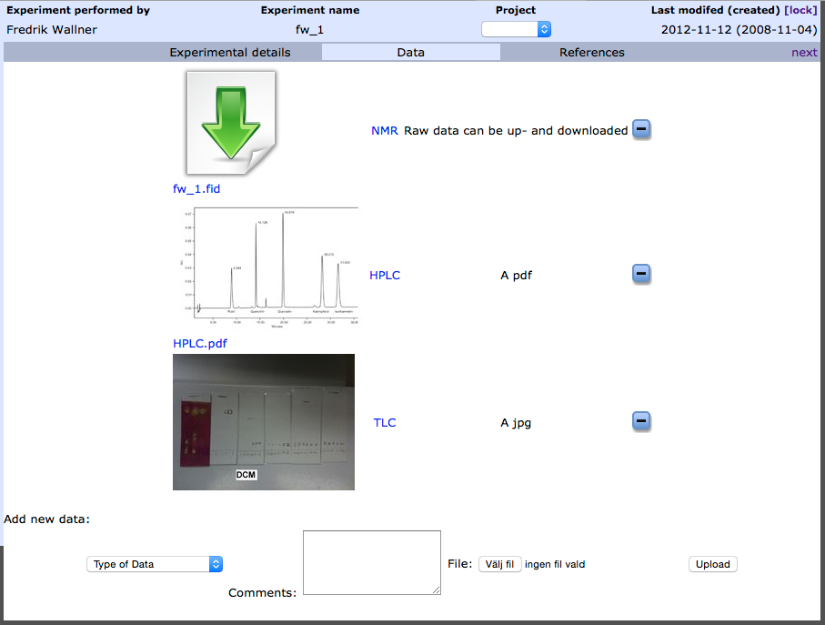 Figure 7: Data tab