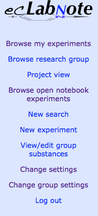 Figure 1: Menu at login